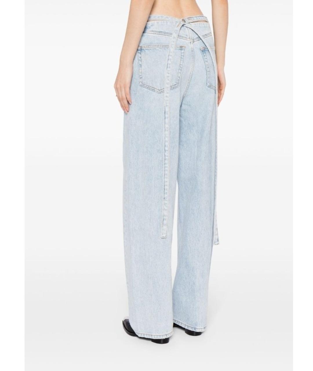ALEXANDER WANG Голубые хлопковые прямые джинсы, фото 2