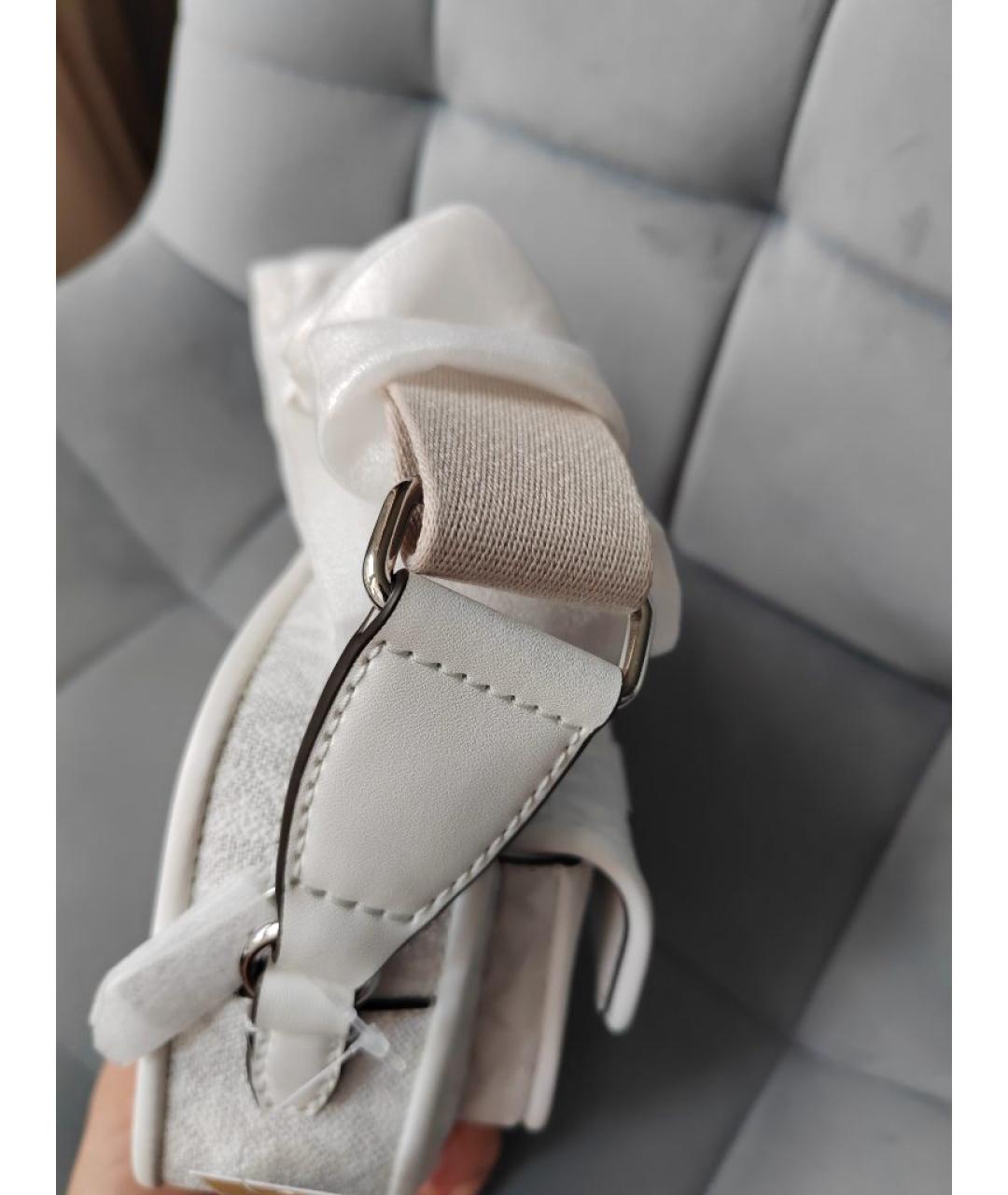 MICHAEL KORS Белая сумка через плечо из искусственной кожи, фото 7