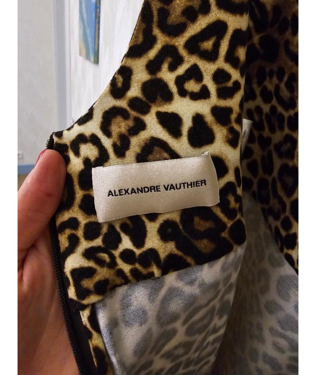 ALEXANDRE VAUTHIER Коричневый вискозный комбинезон, фото 3