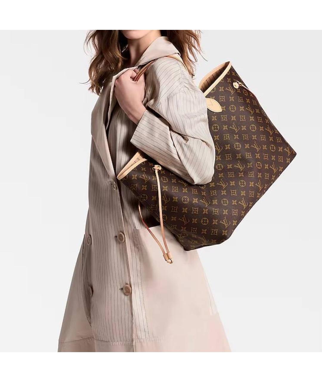 LOUIS VUITTON Коричневая сумка тоут, фото 2