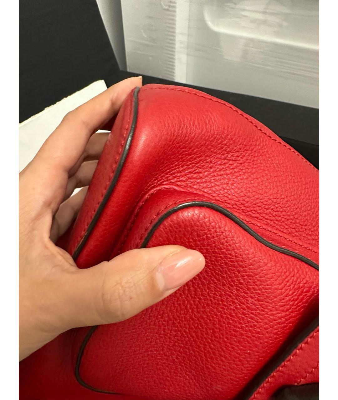 GUCCI Красный кожаный рюкзак, фото 6