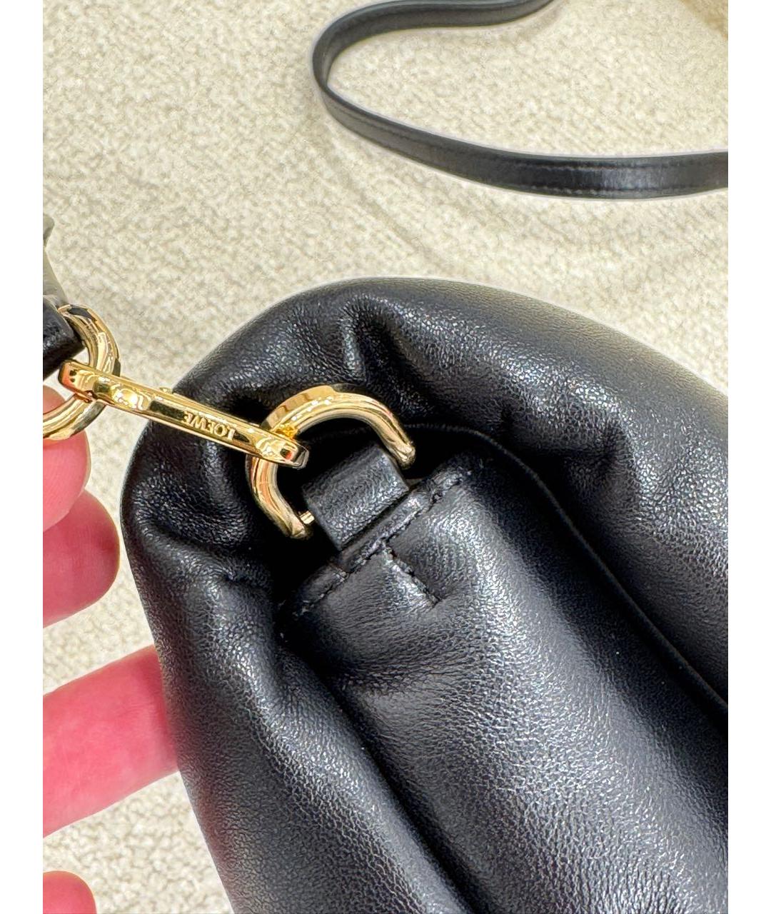 LOEWE Черная кожаная сумка через плечо, фото 4