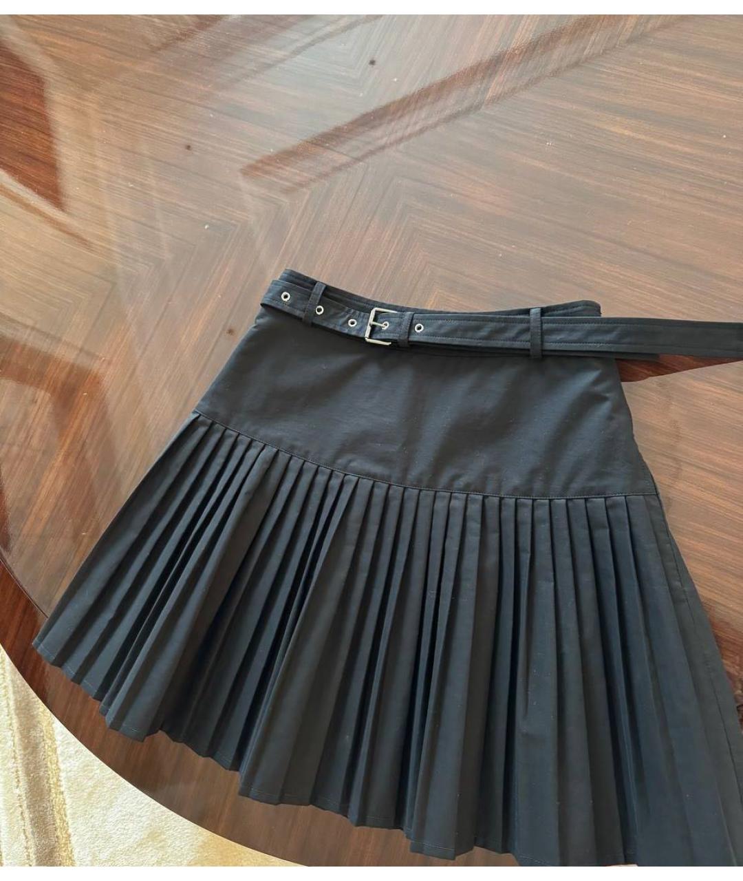 CHRISTIAN DIOR Черная хлопковая юбка мини, фото 2