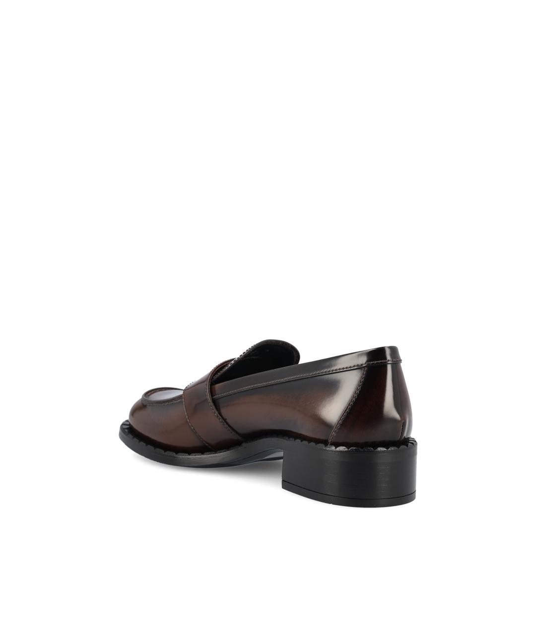 PRADA Коричневые кожаные мокасины, фото 4