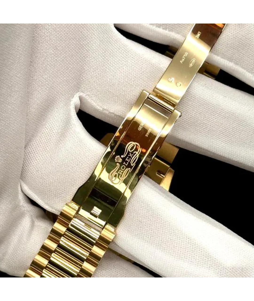 ROLEX Зеленые часы из желтого золота, фото 5
