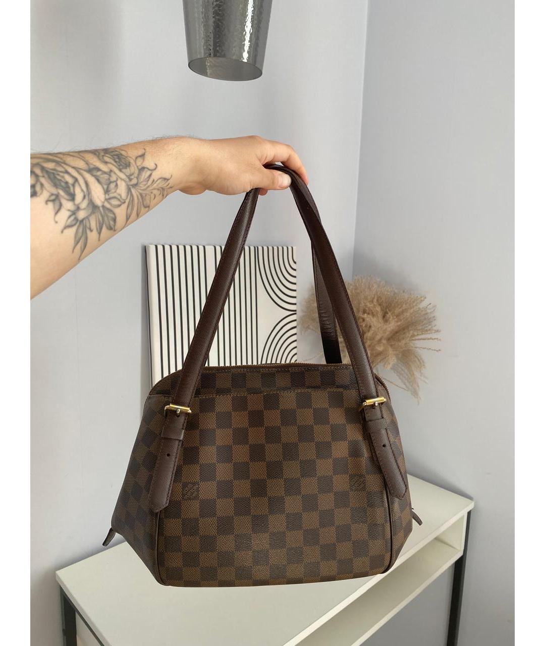 LOUIS VUITTON Коричневая сумка с короткими ручками, фото 8