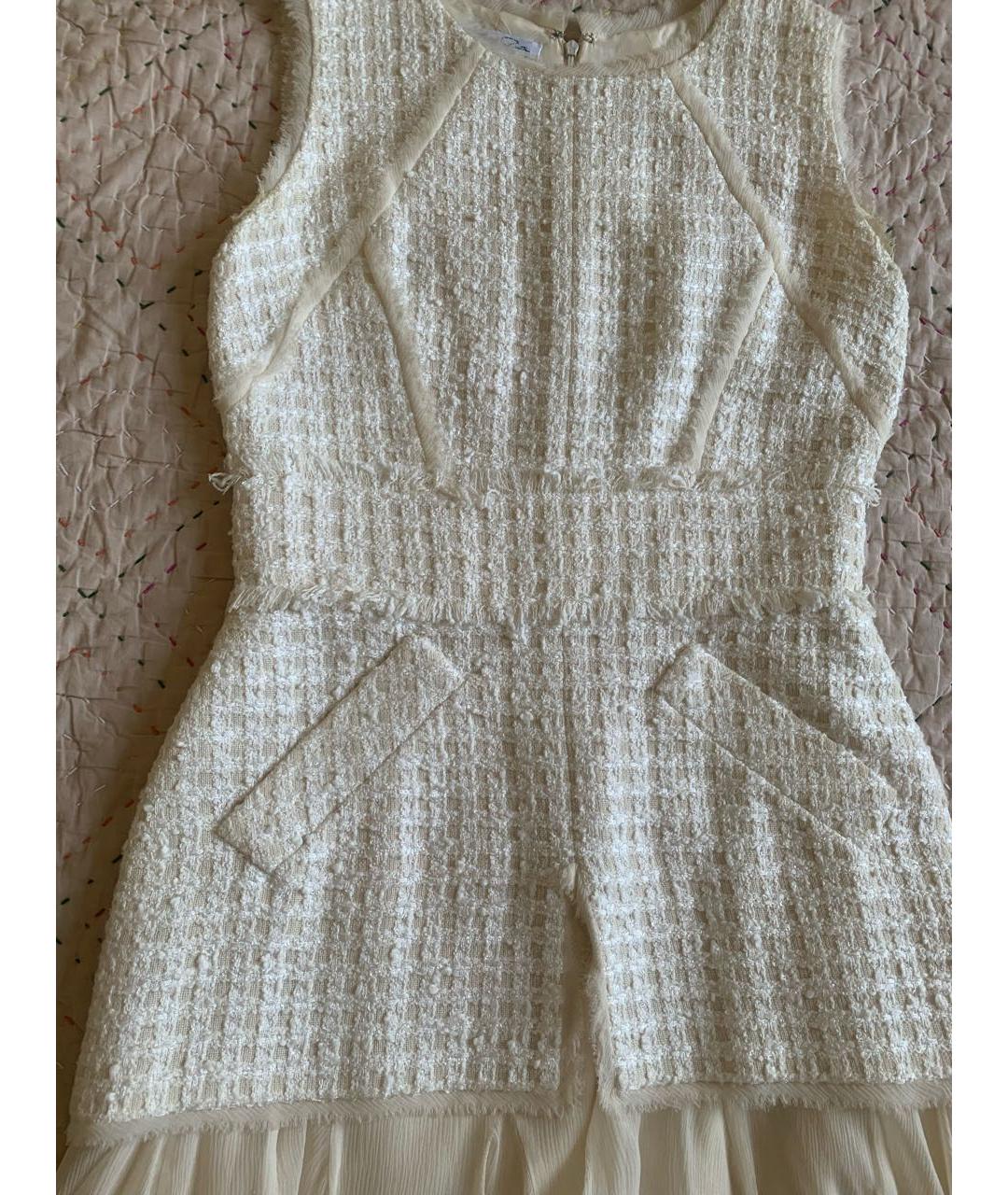 OSCAR DE LA RENTA Белое хлопковое коктейльное платье, фото 2