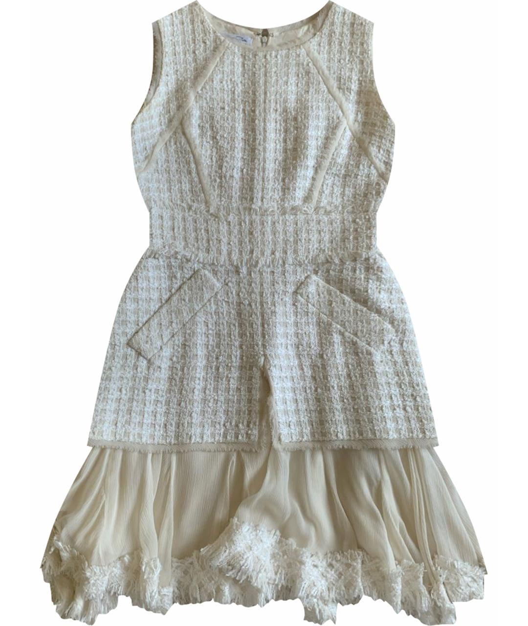 OSCAR DE LA RENTA Белое хлопковое коктейльное платье, фото 1