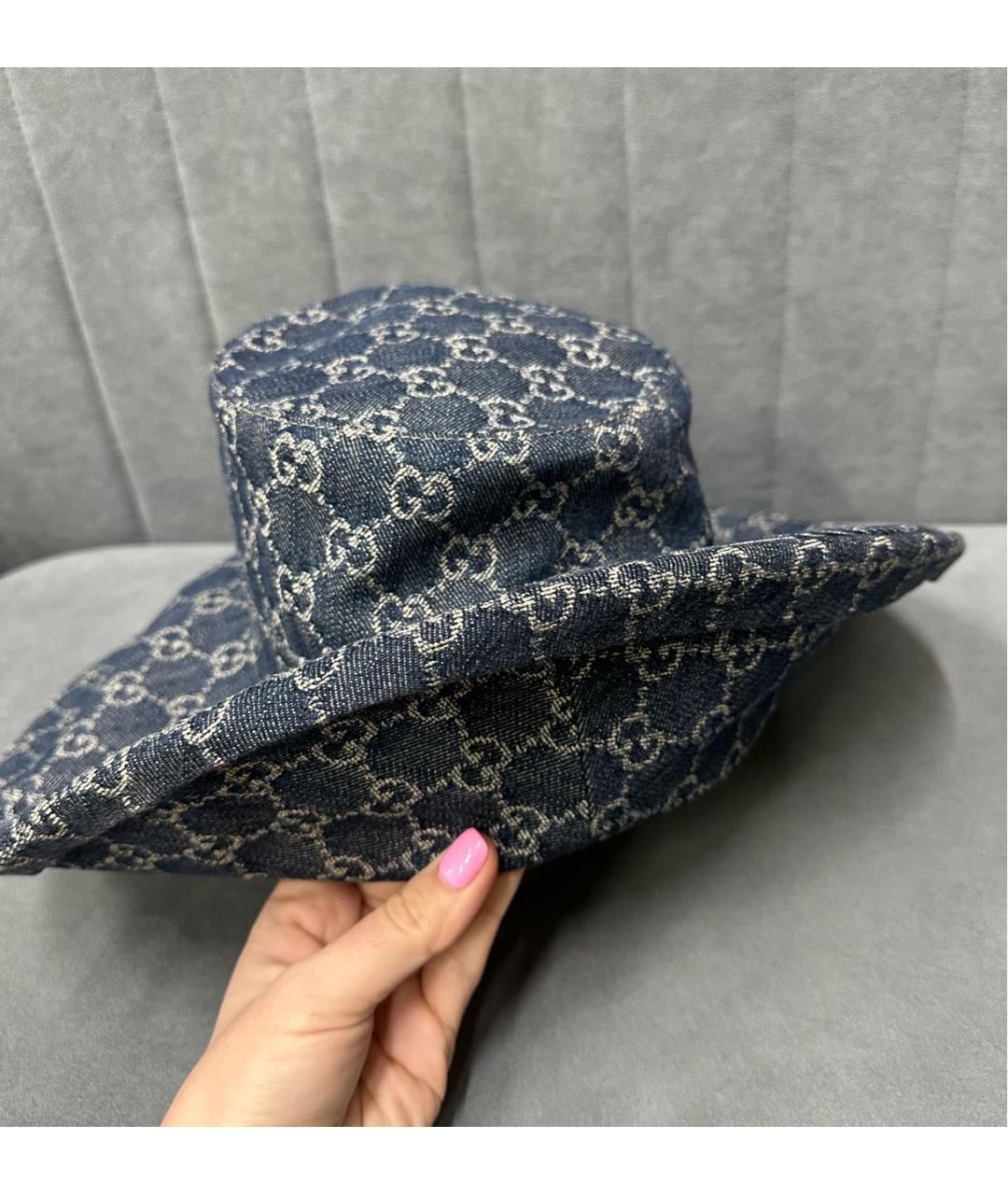 GUCCI Синяя хлопковая панама, фото 5