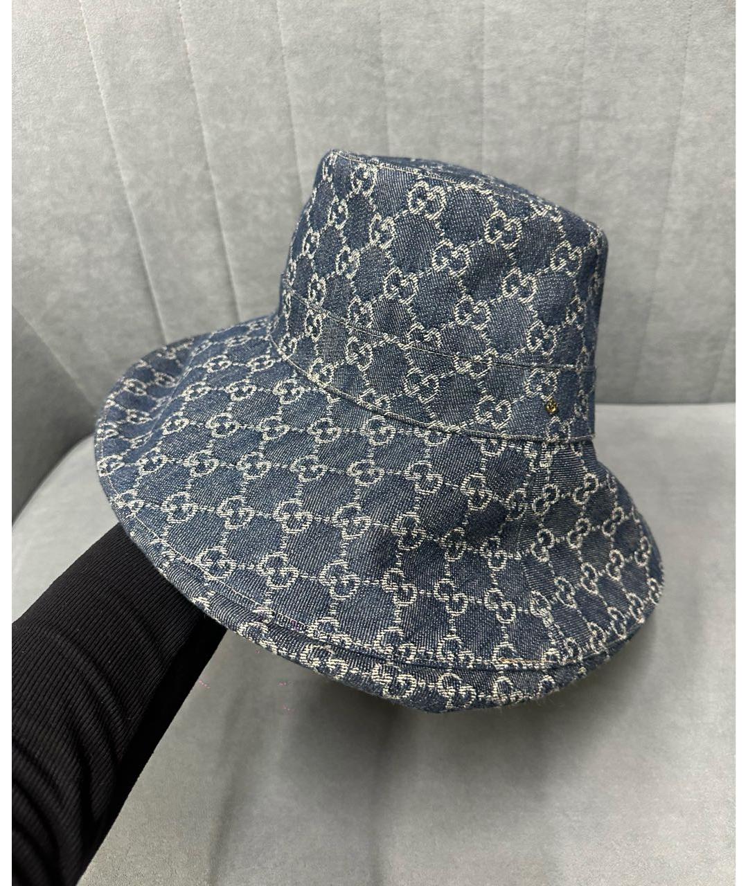 GUCCI Синяя хлопковая панама, фото 6