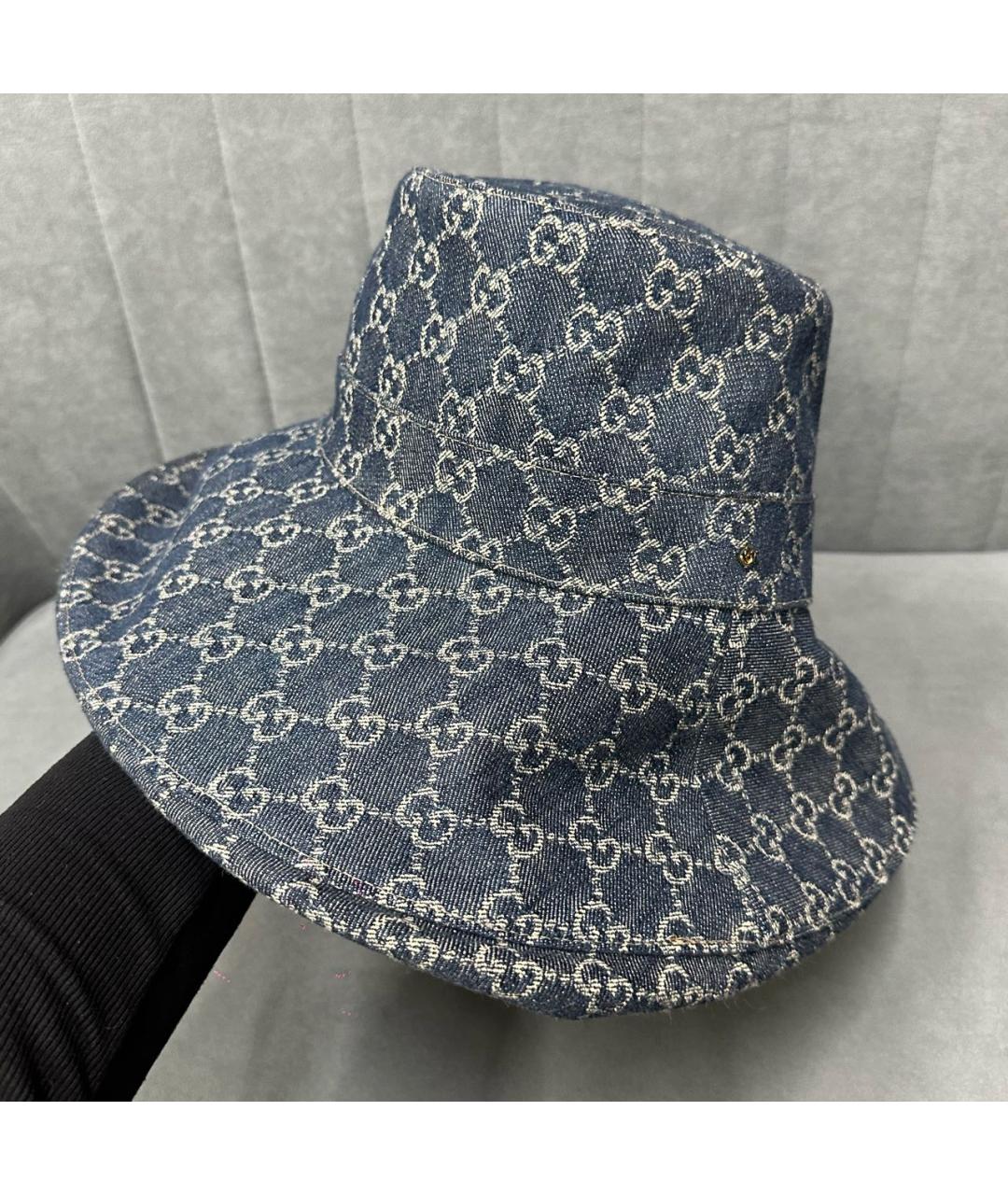 GUCCI Синяя хлопковая панама, фото 2