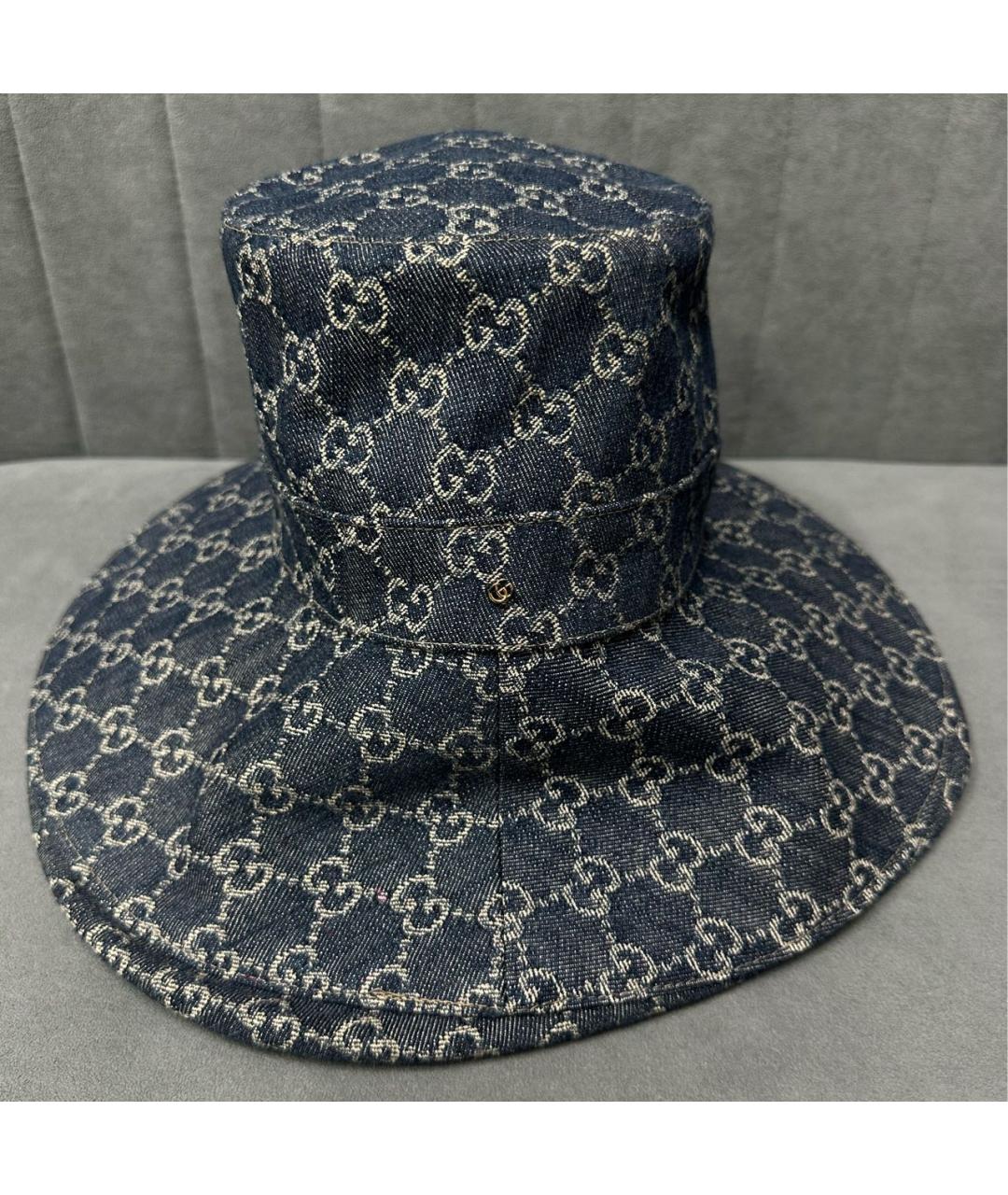 GUCCI Синяя хлопковая панама, фото 9