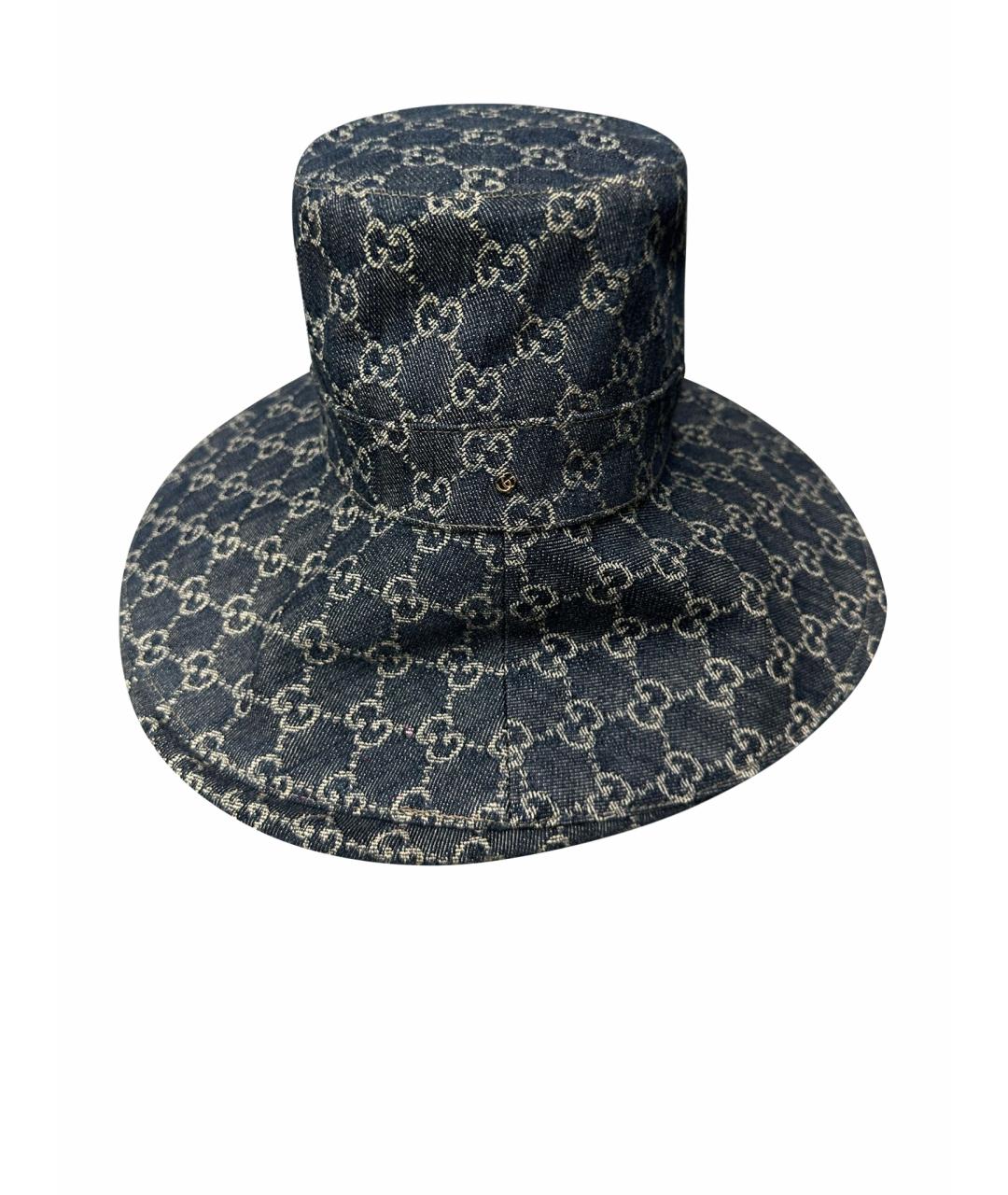 GUCCI Синяя хлопковая панама, фото 1