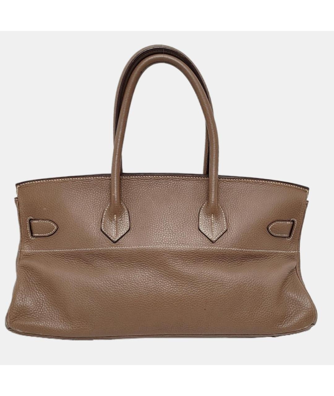 HERMES Коричневая кожаная сумка тоут, фото 3
