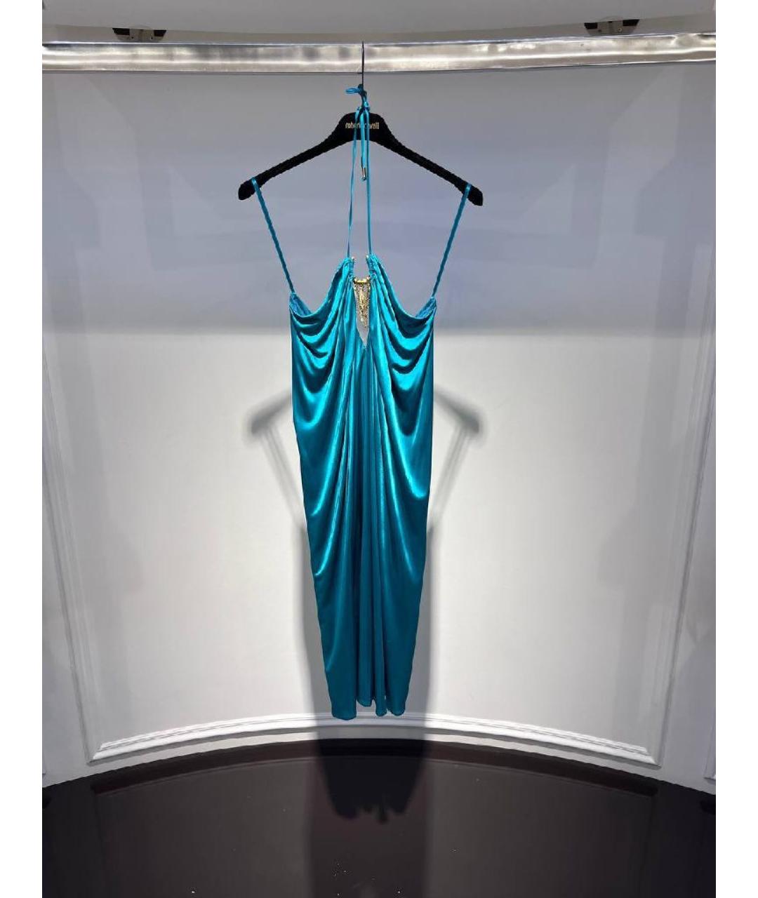 ROBERTO CAVALLI Бирюзовое вечернее платье, фото 3