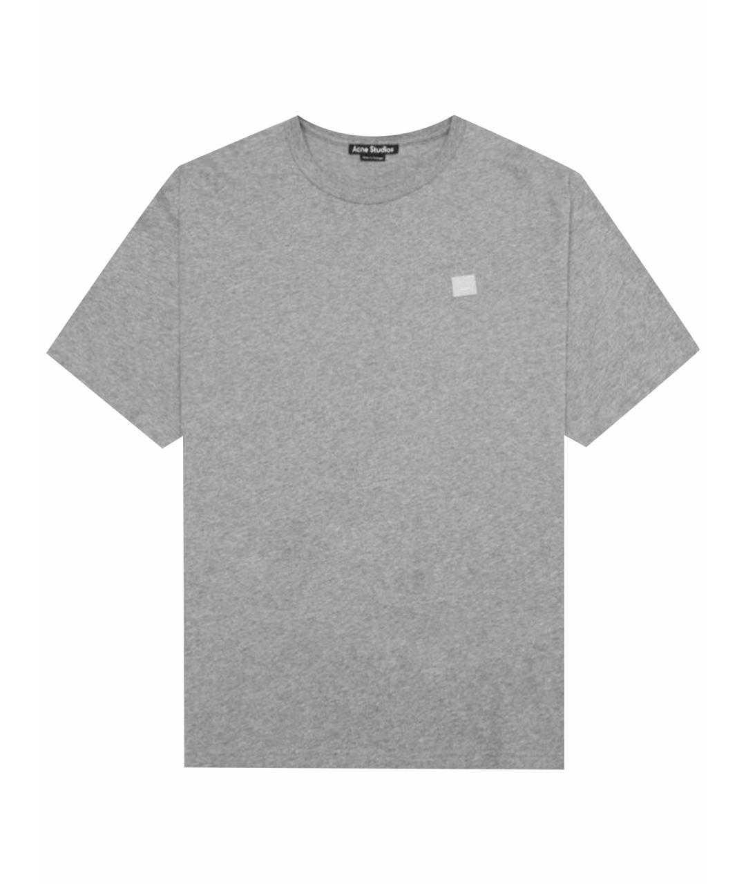 ACNE STUDIOS Серая хлопковая футболка, фото 1