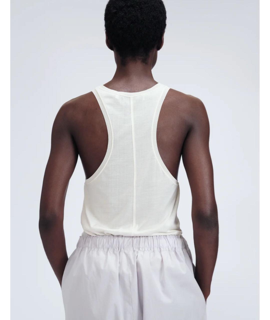 Carven Белые хлопковые брюки широкие, фото 4