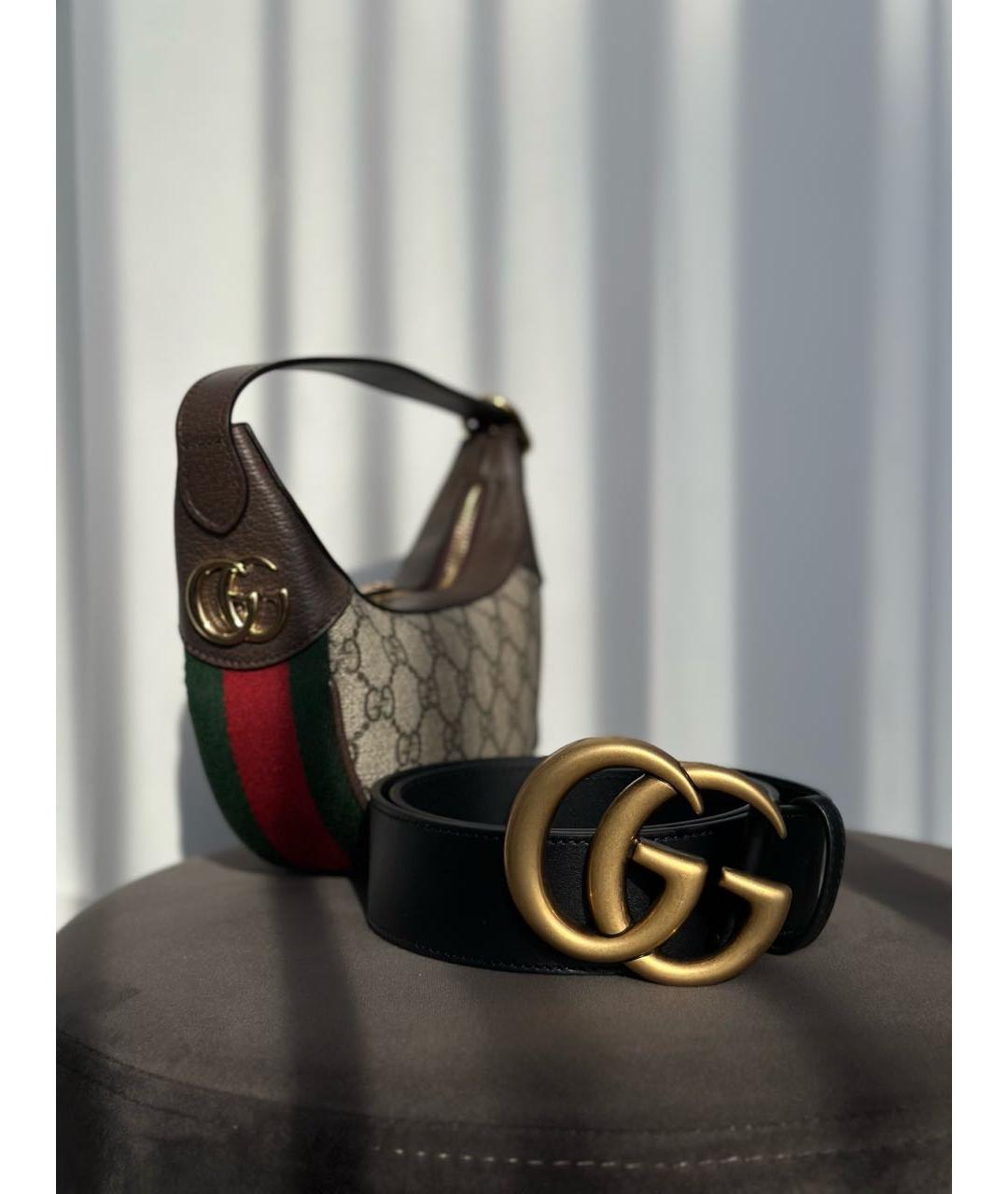 GUCCI Черный кожаный ремень, фото 5