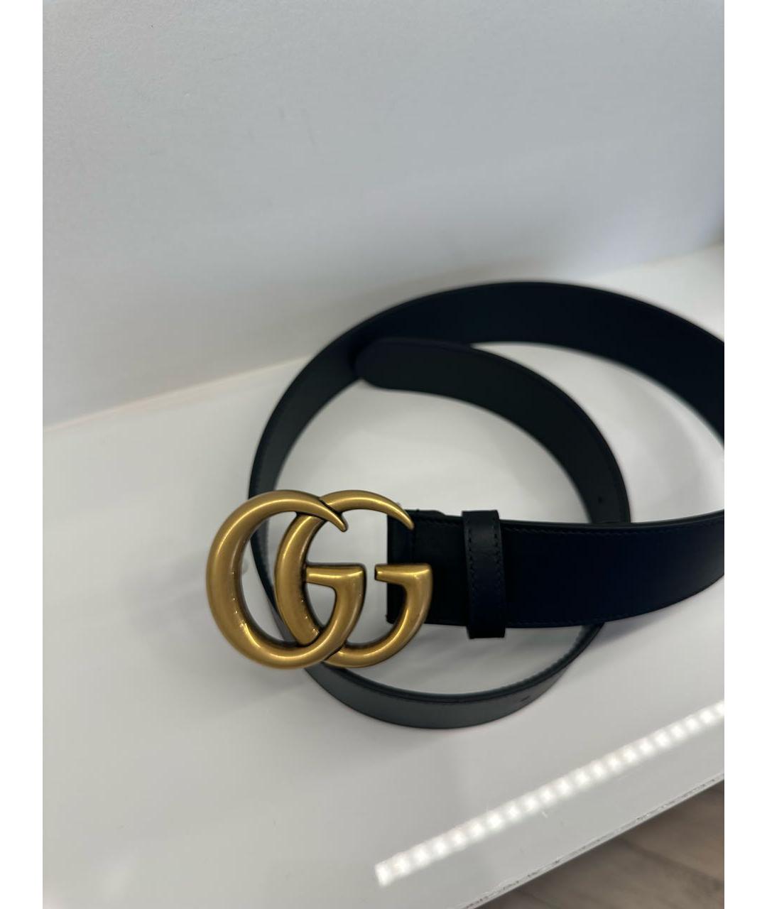 GUCCI Черный кожаный ремень, фото 4