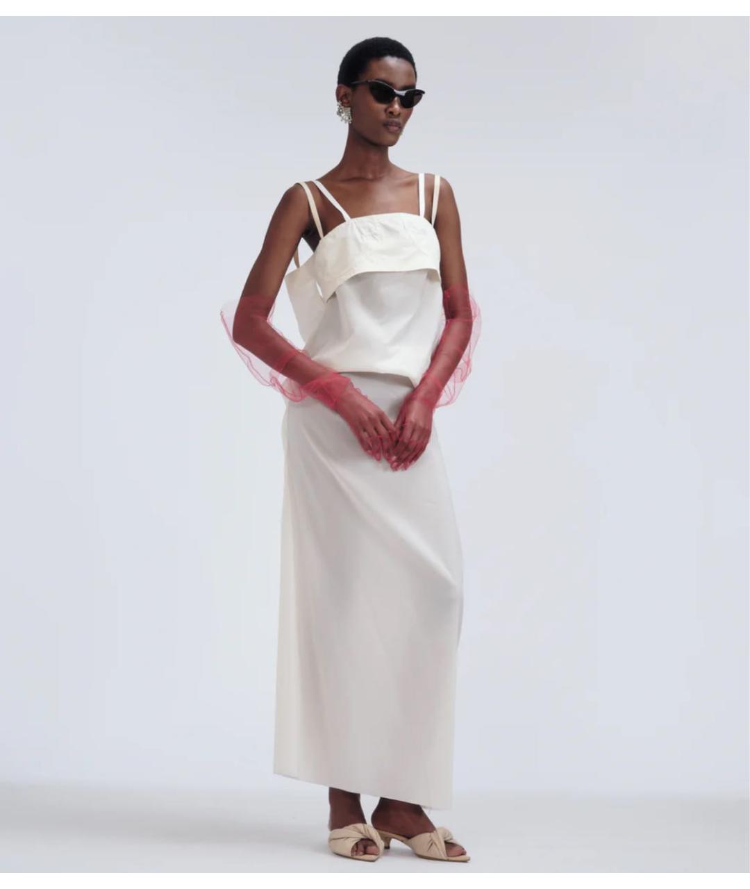 Carven Белое полиамидовое платье, фото 5