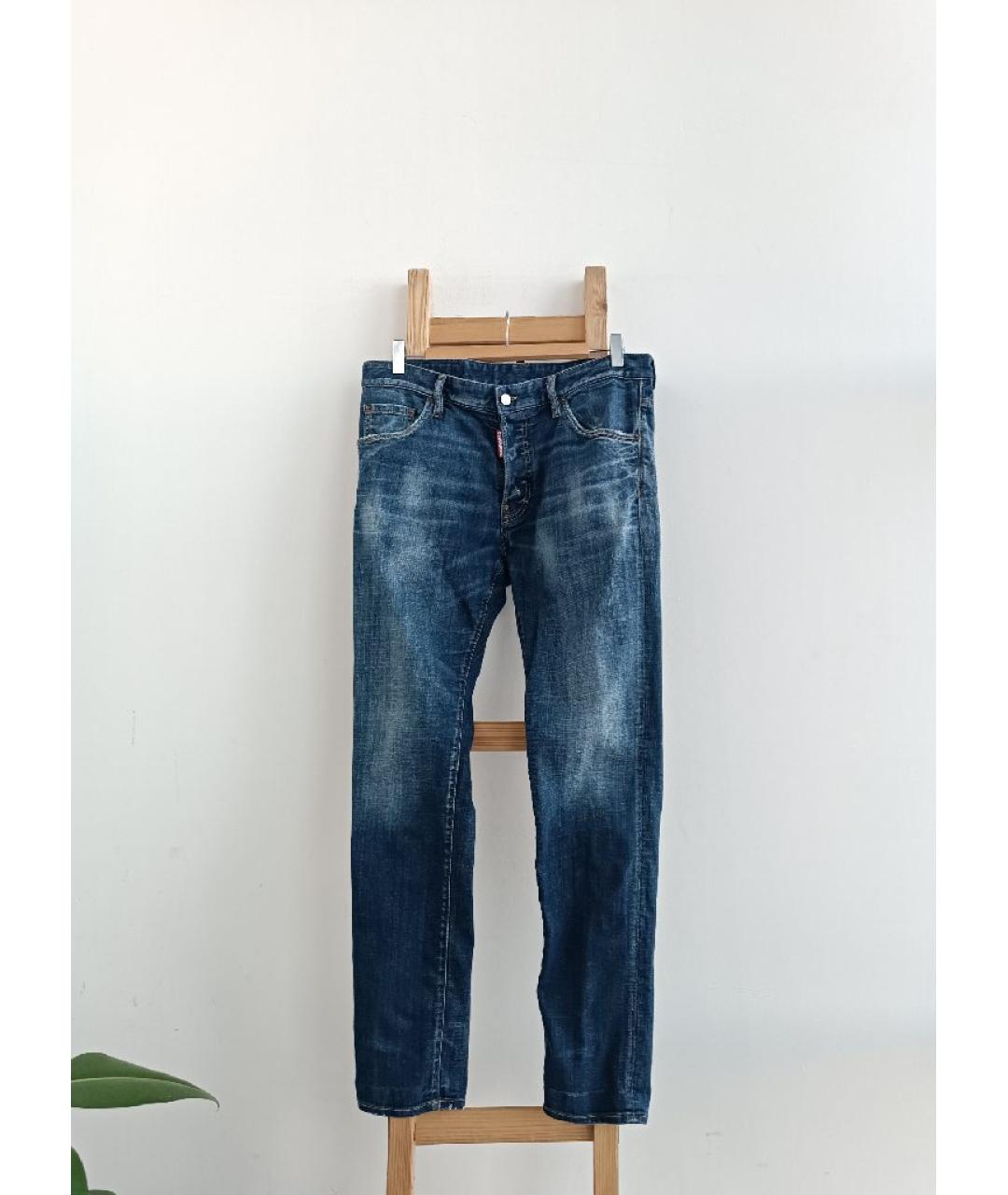 DSQUARED2 Голубые хлопко-эластановые джинсы скинни, фото 5