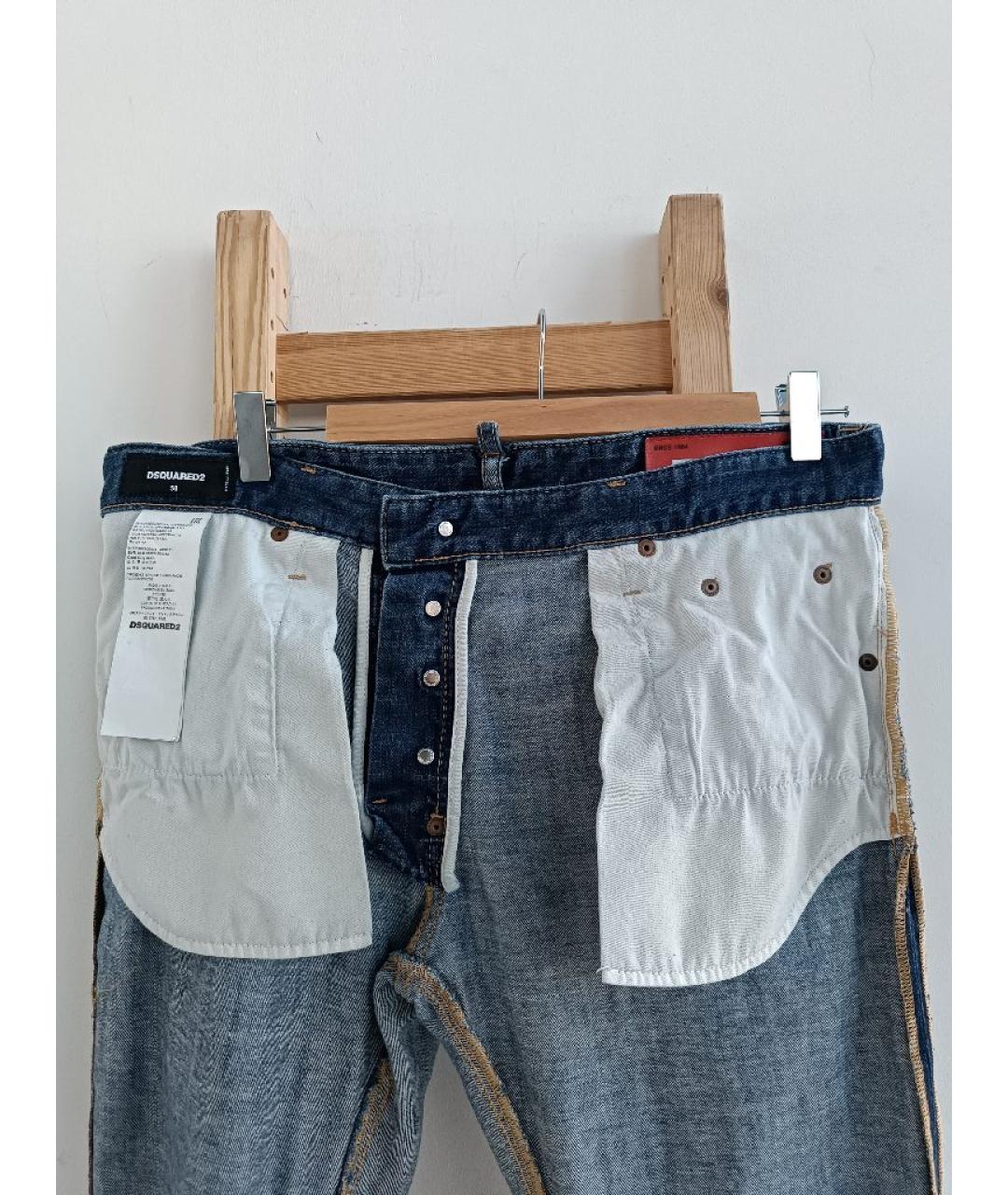 DSQUARED2 Голубые хлопко-эластановые джинсы скинни, фото 3