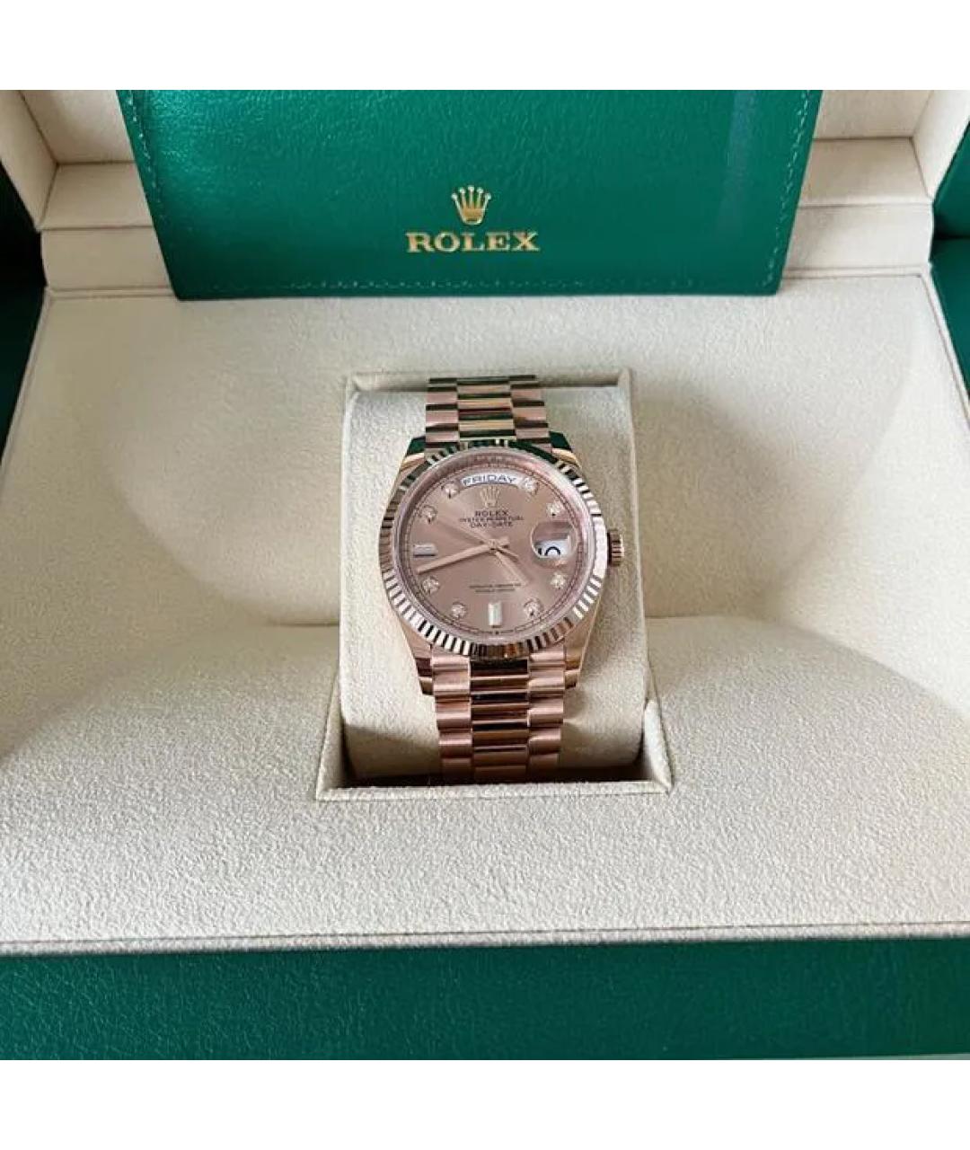 ROLEX Розовые часы из розового золота, фото 6