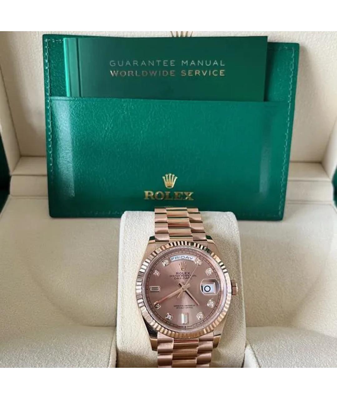 ROLEX Розовые часы из розового золота, фото 4
