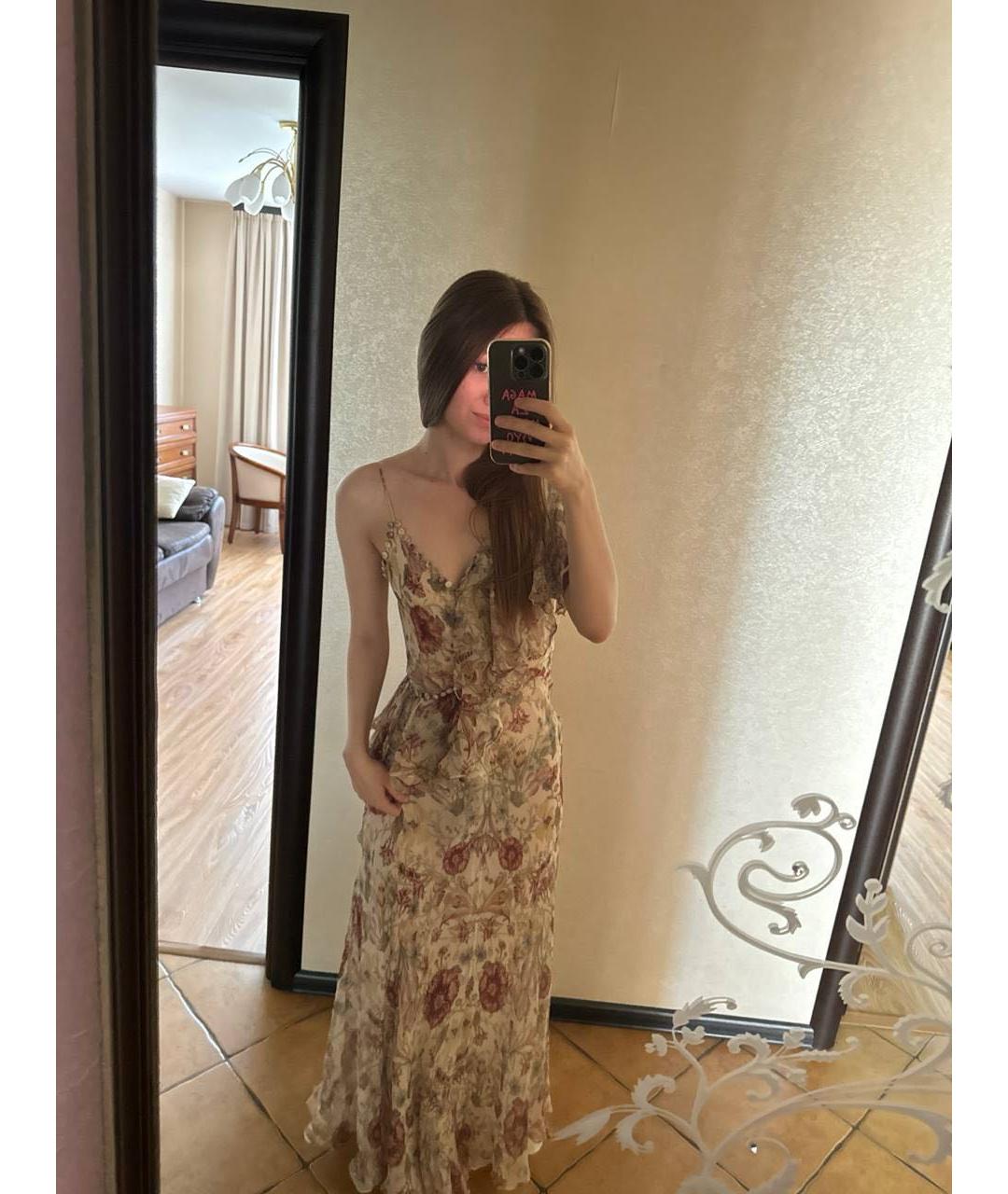 ALEXANDER MCQUEEN Мульти шифоновое вечернее платье, фото 6