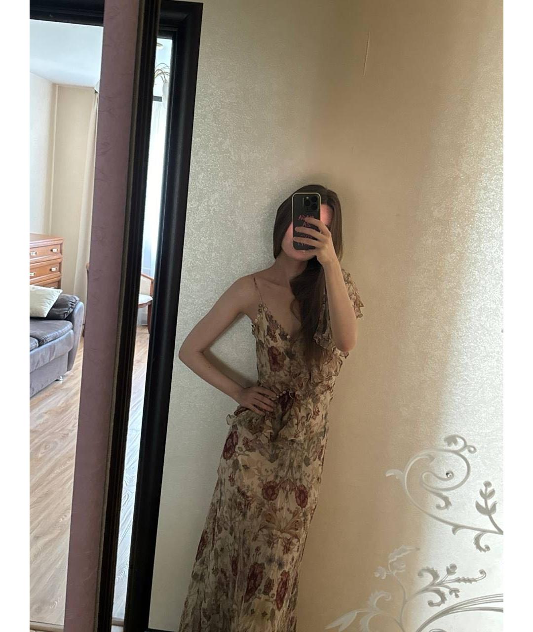 ALEXANDER MCQUEEN Мульти шифоновое вечернее платье, фото 5