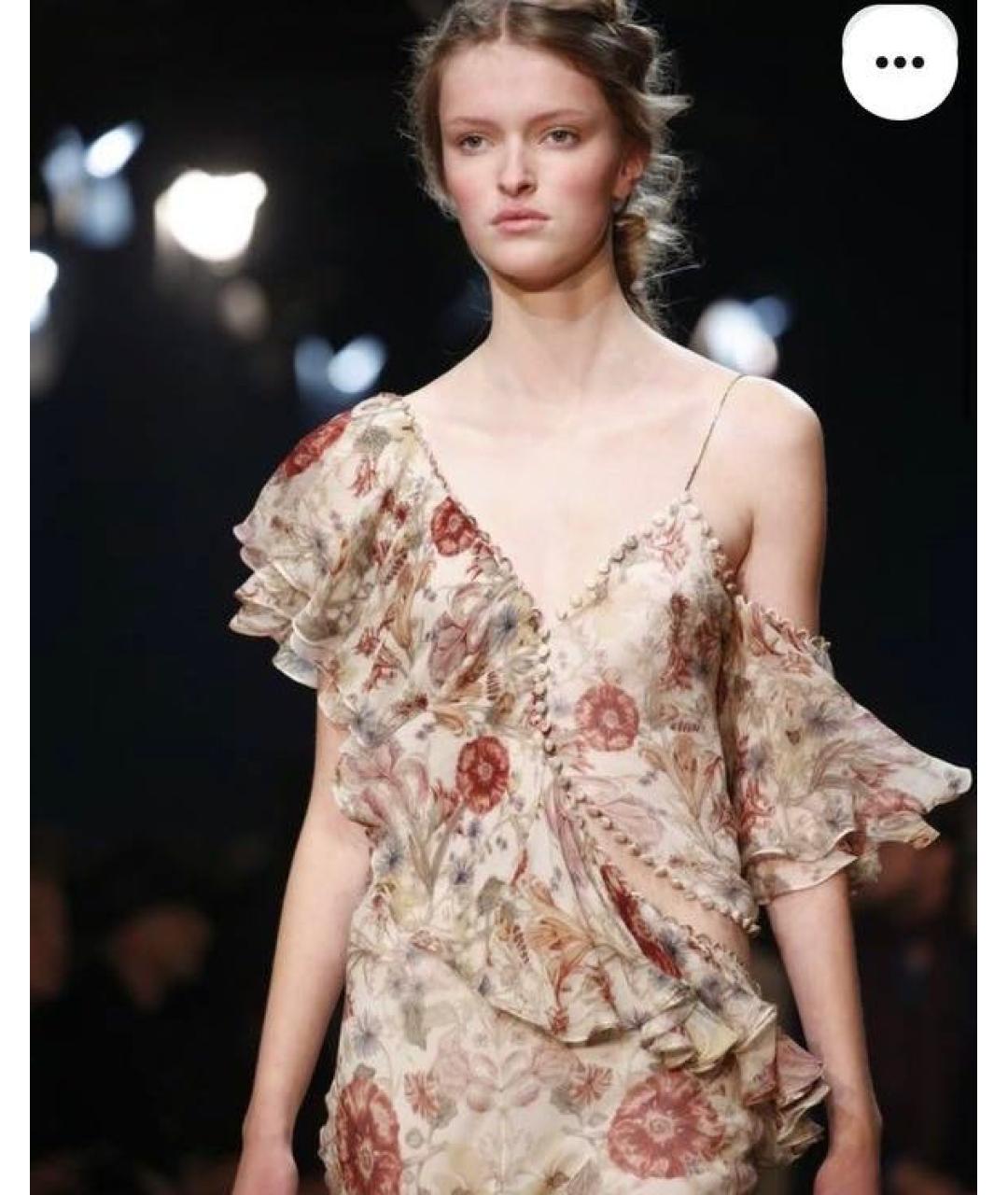 ALEXANDER MCQUEEN Мульти шифоновое вечернее платье, фото 2