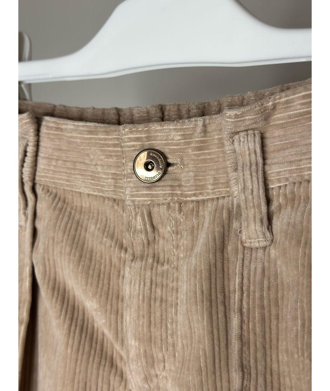 BRUNELLO CUCINELLI Бежевые хлопковые брюки и шорты, фото 5