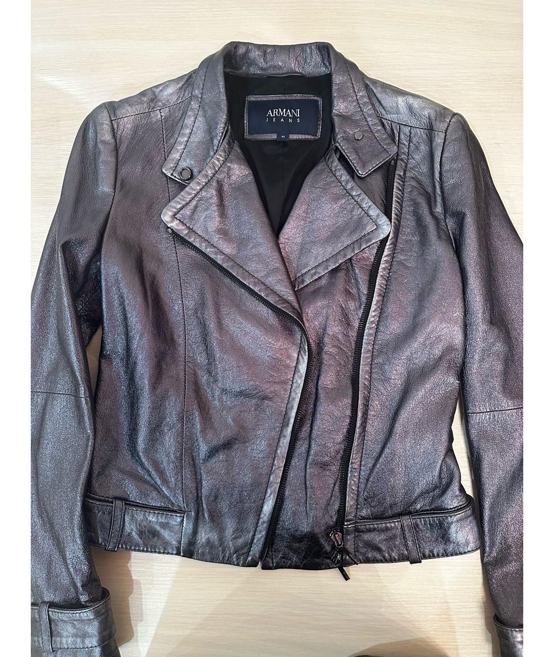ARMANI JEANS Кожаная куртка, фото 4