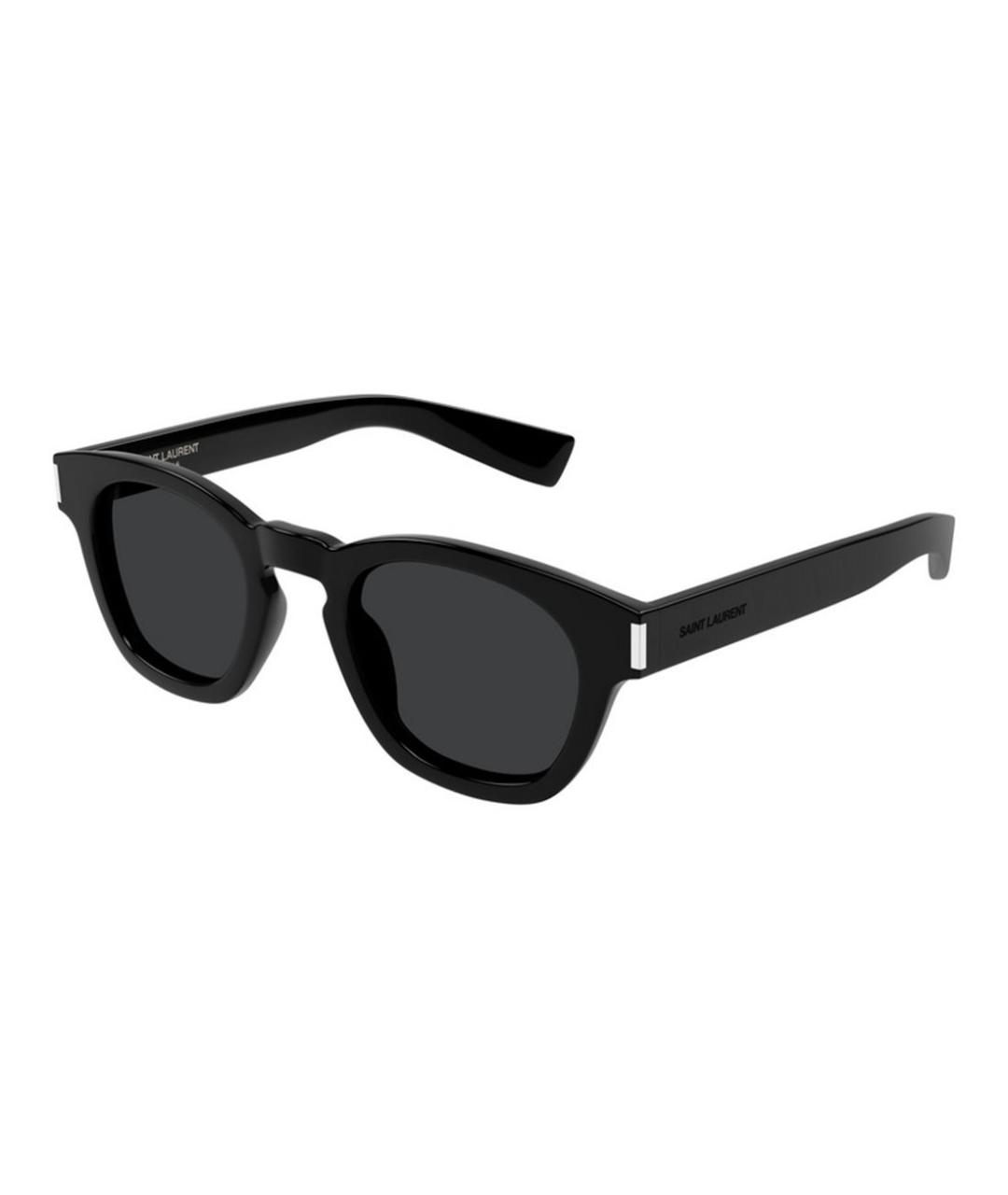 SAINT LAURENT Черные пластиковые солнцезащитные очки, фото 2