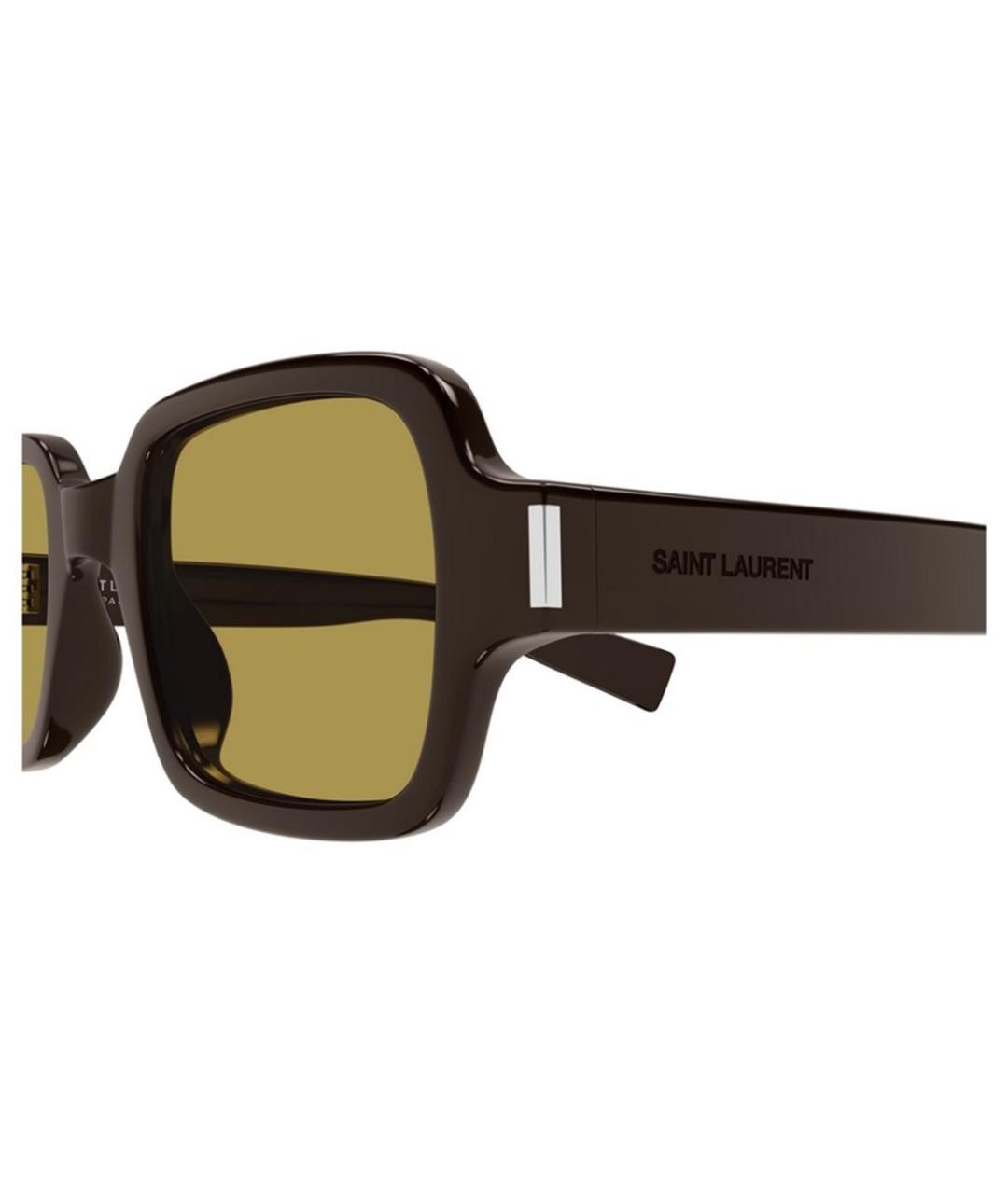 SAINT LAURENT Коричневые солнцезащитные очки, фото 3
