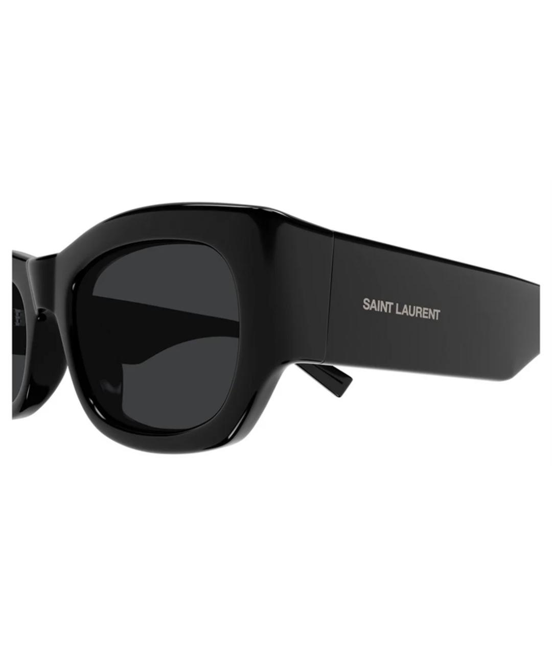 SAINT LAURENT Черные пластиковые солнцезащитные очки, фото 3