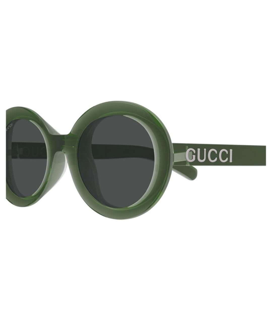 GUCCI Зеленые пластиковые солнцезащитные очки, фото 5