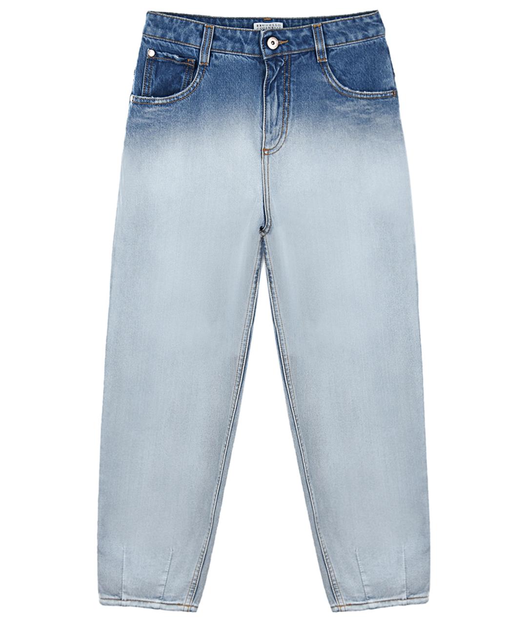 BRUNELLO CUCINELLI Голубые хлопковые детские джинсы, фото 1