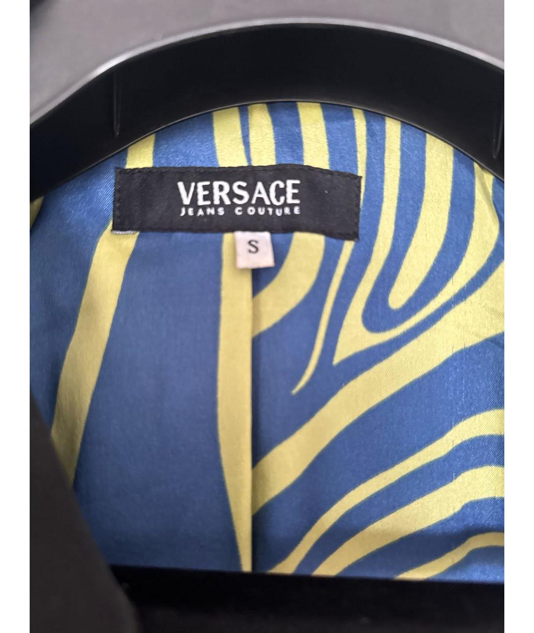 VERSACE JEANS COUTURE Черный хлопковый тренч/плащ, фото 5