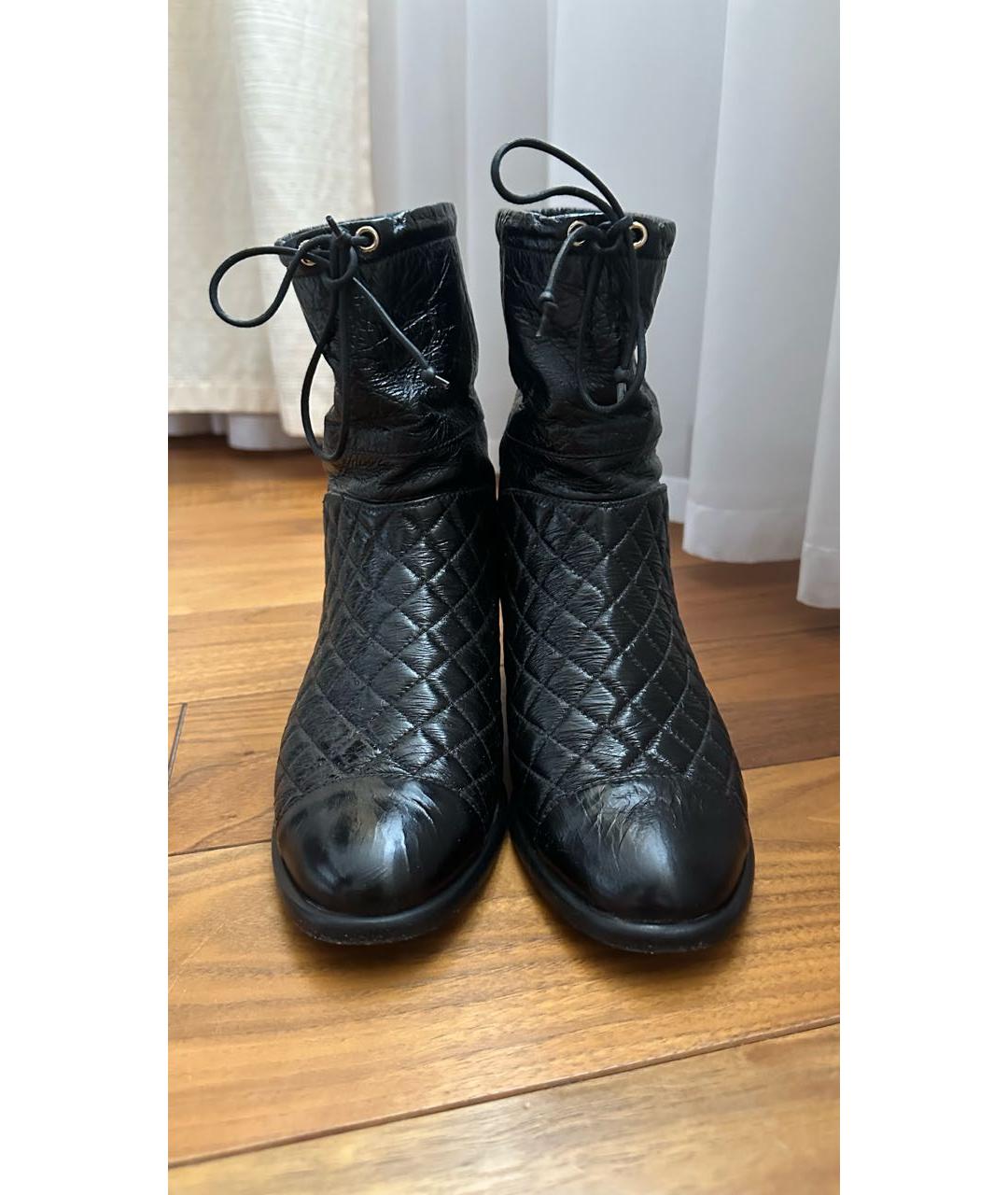 CHANEL Черные кожаные полусапоги, фото 2