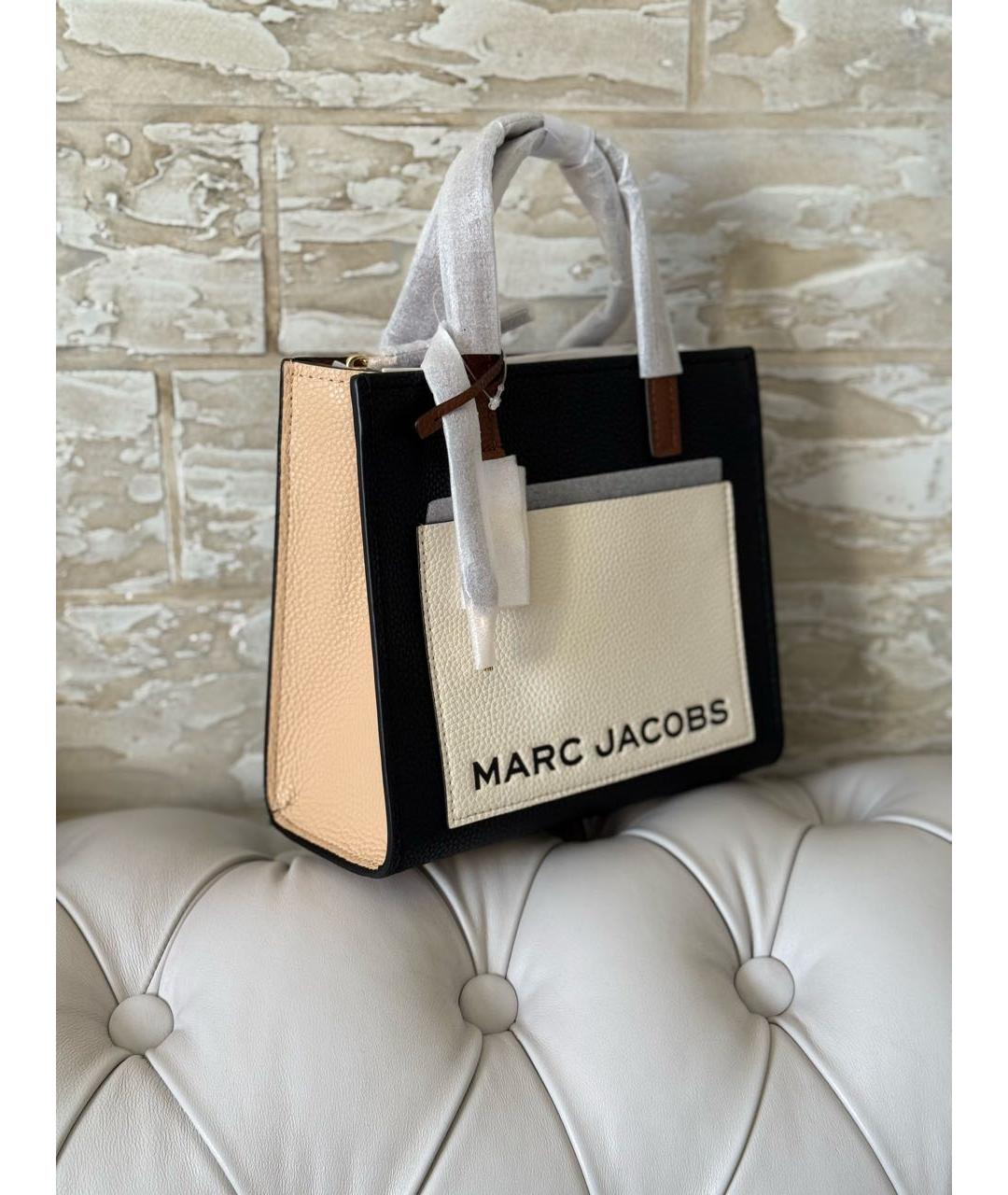 MARC JACOBS Черная кожаная сумка тоут, фото 2