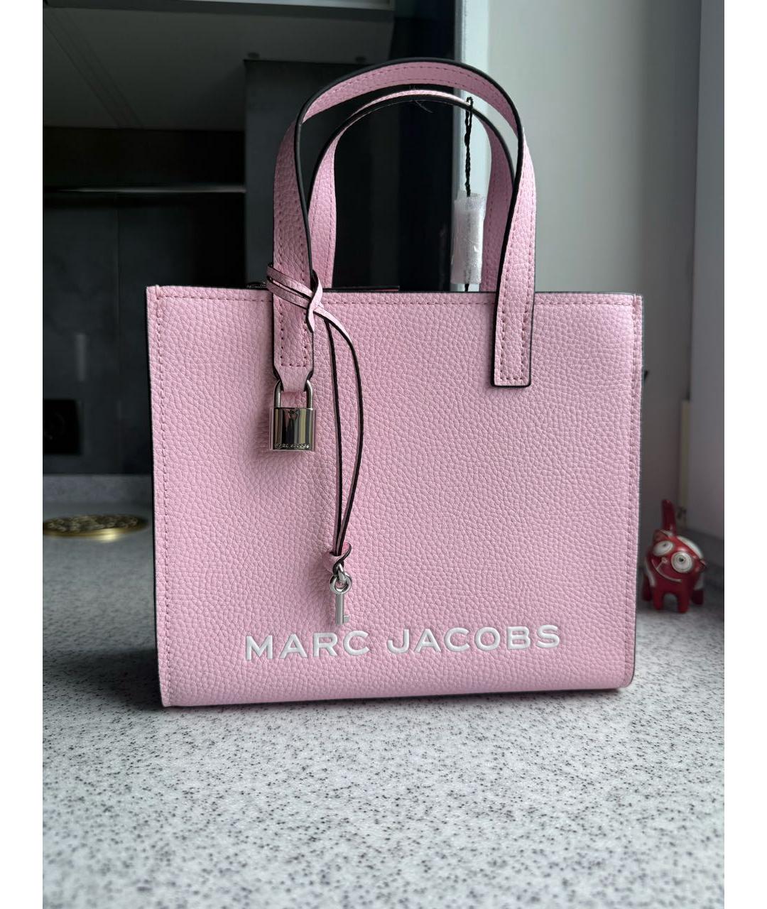 MARC JACOBS Розовая кожаная сумка тоут, фото 6