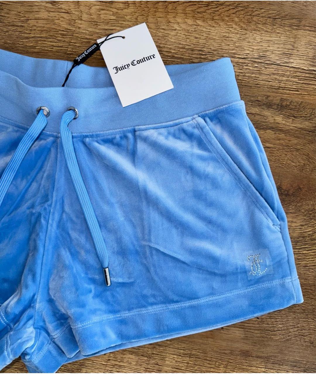 JUICY COUTURE Синие полиэстеровые шорты, фото 6