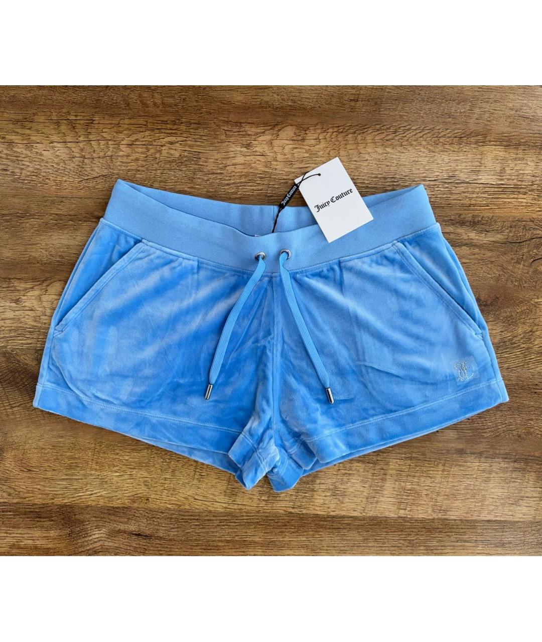 JUICY COUTURE Синие полиэстеровые шорты, фото 8