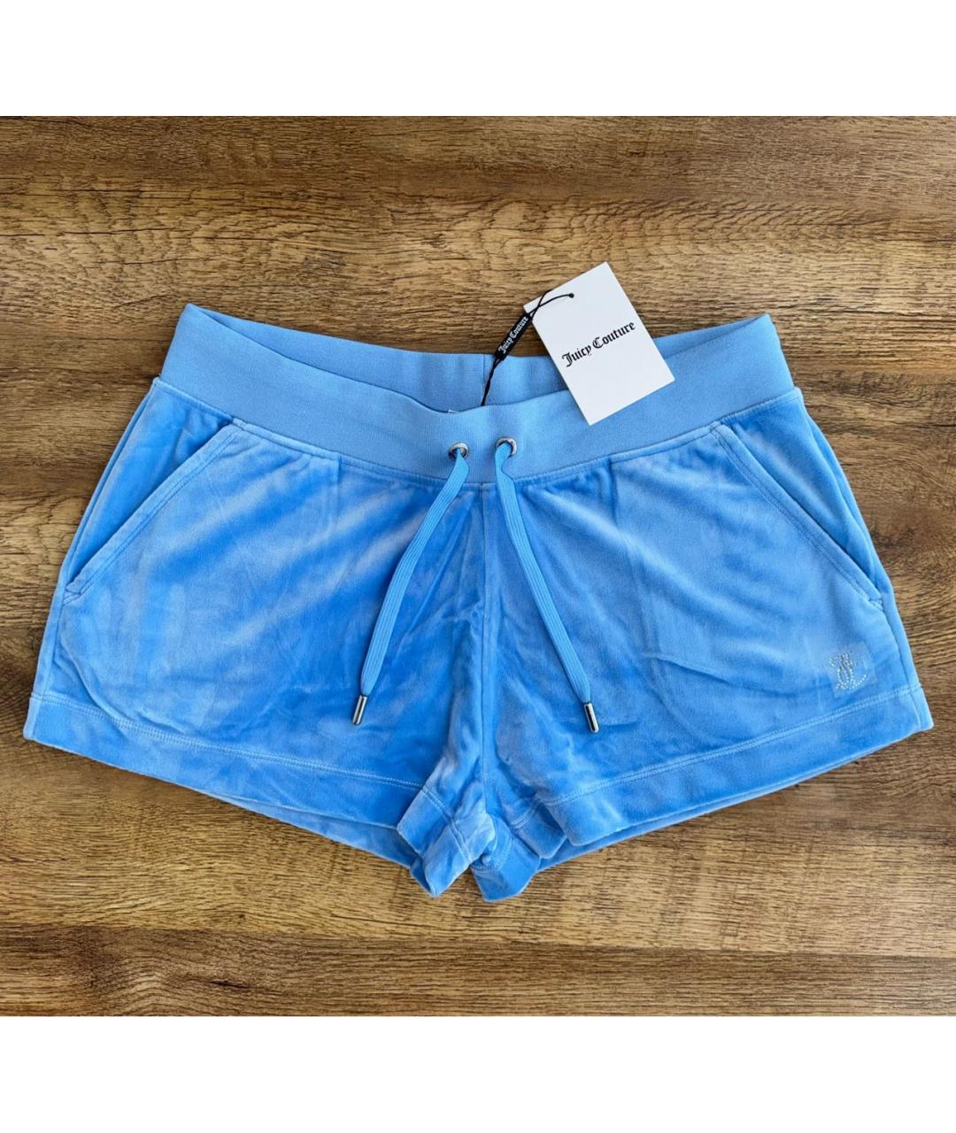 JUICY COUTURE Синие полиэстеровые шорты, фото 7