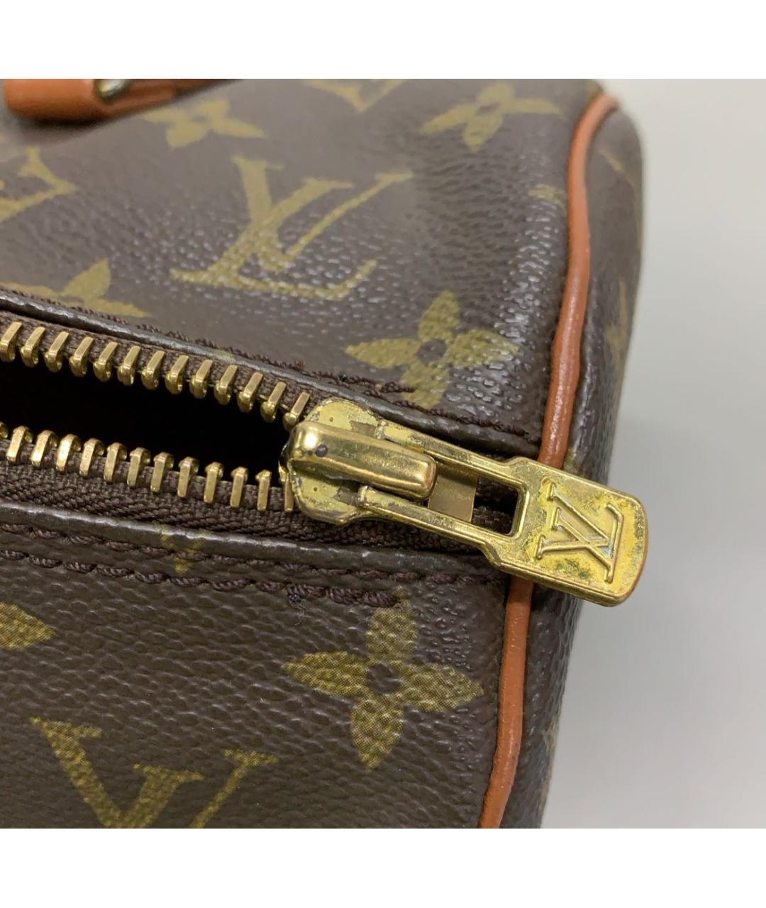 LOUIS VUITTON Коричневая сумка с короткими ручками, фото 6