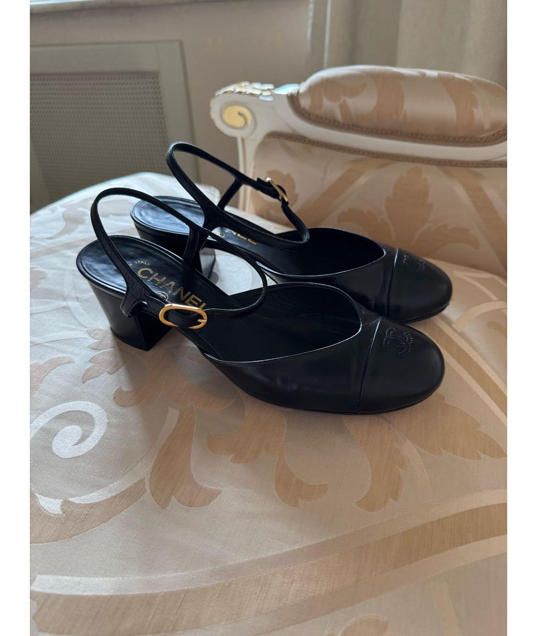 CHANEL Черные кожаные туфли, фото 8