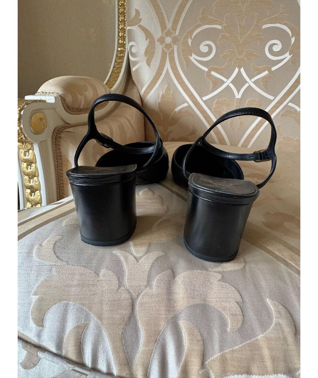 CHANEL Черные кожаные туфли, фото 3