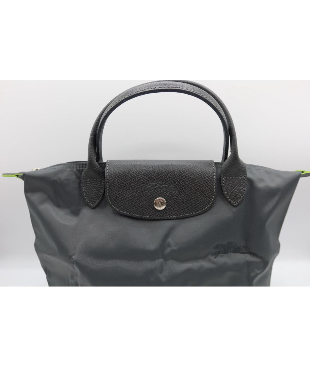 LONGCHAMP Антрацитовая сумка с короткими ручками, фото 2