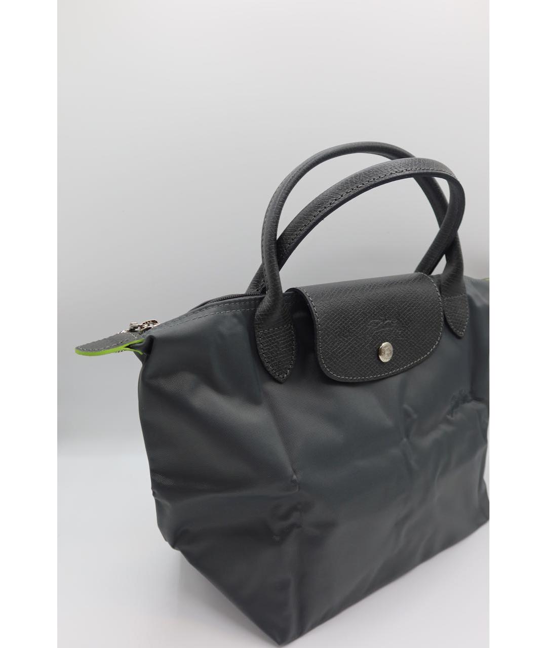 LONGCHAMP Антрацитовая сумка с короткими ручками, фото 3